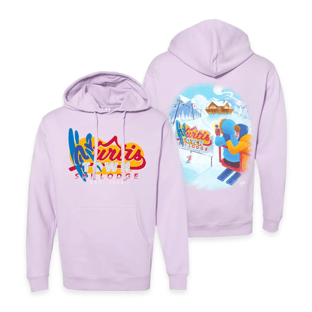 Kurtis Conner Merch Ski Lodge Lavender Hoodie Gifts For Fans Gift Idea for Her
