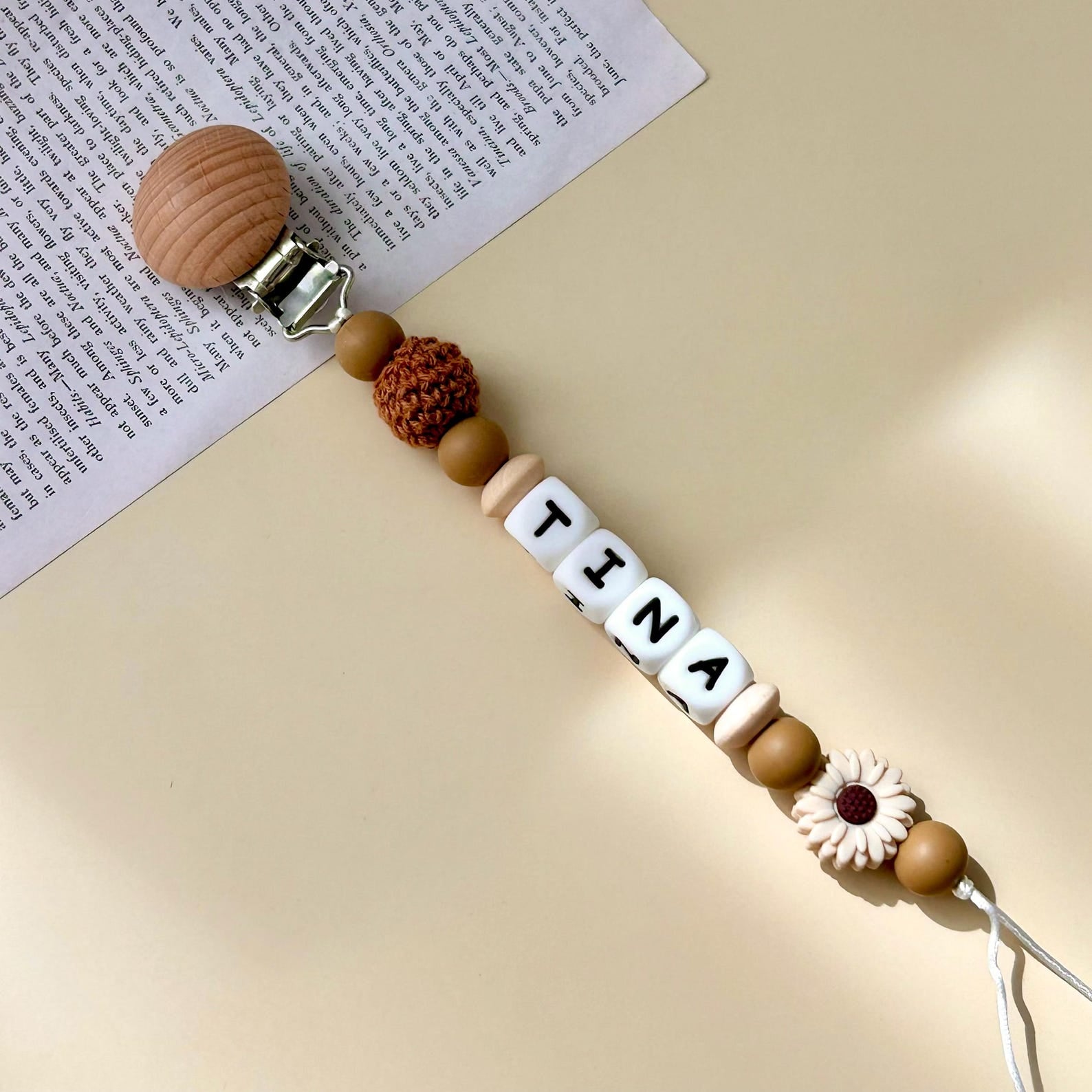 Personalized Pacifier Clips, Custom Pacifier Holder, Baby shower Gift, Binky Clip, Custom Dummy clip, Newborn Gift, Custom Soother Clip