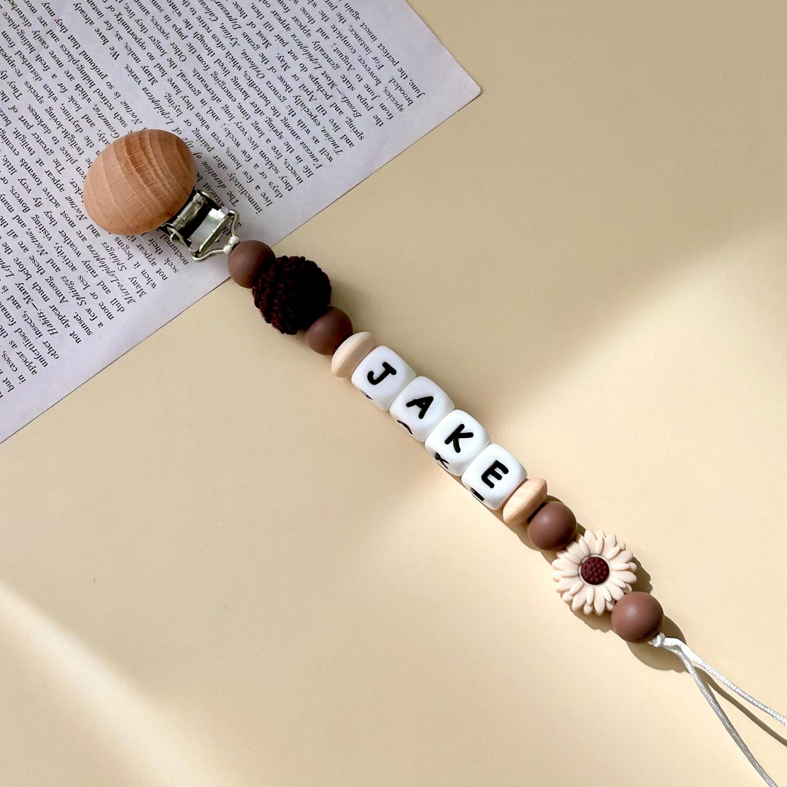 Personalized Pacifier Clips, Custom Pacifier Holder, Baby shower Gift, Binky Clip, Custom Dummy clip, Newborn Gift, Custom Soother Clip