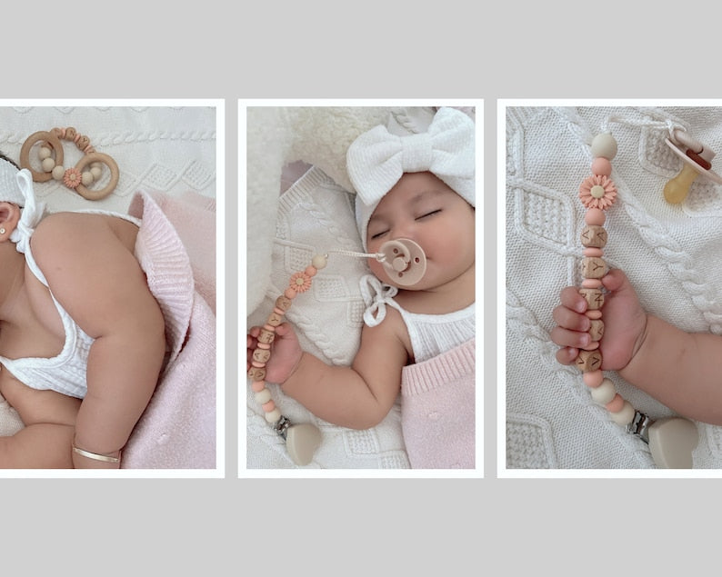 Gift for Newborn, Custom Pacifier Clip, Personalized Pacifier Holder, Baby Shower Gift